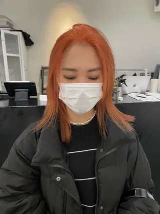 ミディアム カラー ヘアアレンジ 艶ハイトーン/ヘア アレンジAYAKAのヘアスタイル