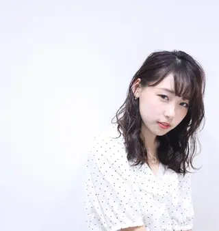 セミロング ヘアアレンジ SALON DE KIKUCHI 本店所属・菊池 栄里奈のヘアスタイル