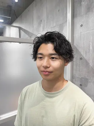 ミディアム パーマ メンズ newi ナカノのヘアスタイル
