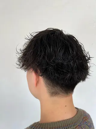 パーマ 【本陣】カット モデル/朝岡 慧のヘアスタイル