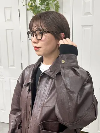 ショート カラー レイヤーボブ/ 艶カラー/サナ🌼のヘアスタイル