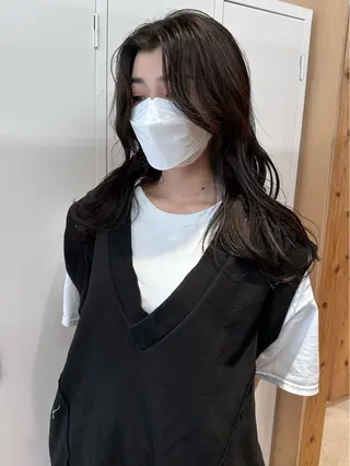 ロング 韓国ヘア/ワンホン ちひろのヘアスタイル