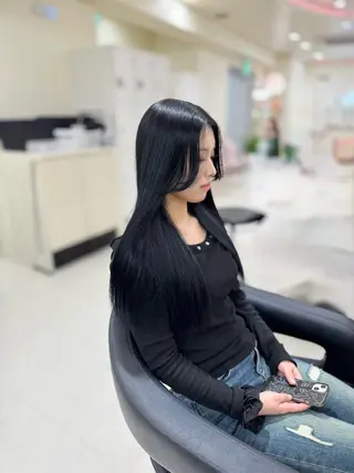 ロング 韓国ヘア×髪質改善 齋藤晴のヘアスタイル