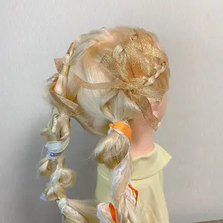 ロング ヘアアレンジ 艶暖色カラー🍒 縮毛矯正ほののヘアスタイル