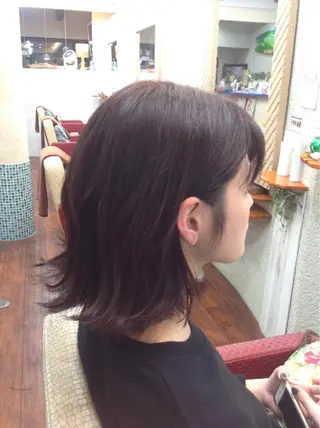 ミディアム カラー 藤野 陵平のヘアスタイル