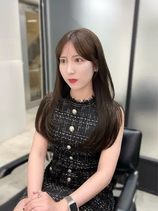 ロング 韓国レイヤーカット 髪質改善▫️水野有真のヘアスタイル