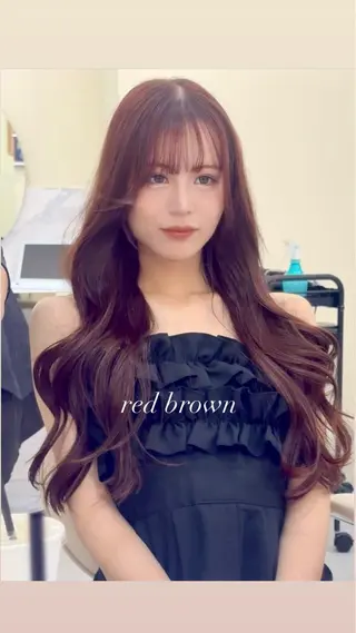 ロング カラー ヘアアレンジ レイヤーカット🤍 RINAのヘアスタイル