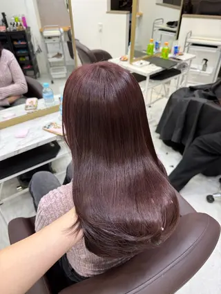 セミロング カラー ヘアアレンジ 💗横浜美容室 💗HARUNAのヘアスタイル