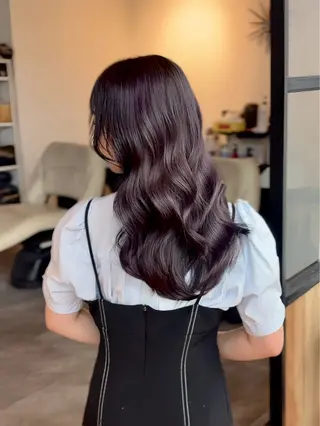 セミロング なかやま ちかのヘアスタイル