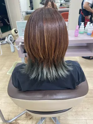 セミロング カラー 髪質改善/暖色カラー 海野黎茉のヘアスタイル