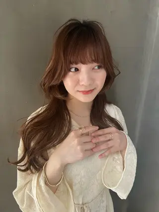 ロング カラー 吉田 夢のヘアスタイル