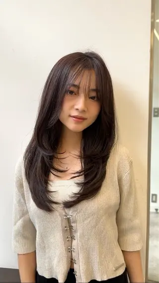 ロング 💗韓国ヘア/透明感 💗若菜あいこのヘアスタイル