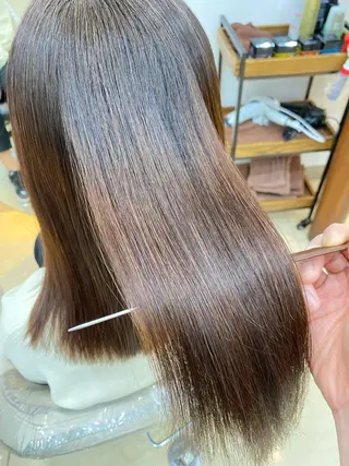 ロング コテ巻き風パーマ/ 髪質改善/河島恭平のヘアスタイル