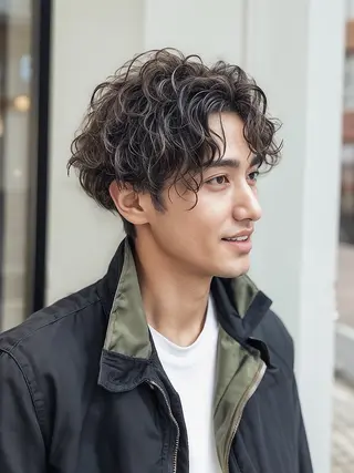 パーマ メンズ メンズスタイル 完全再現/仁翔のヘアスタイル