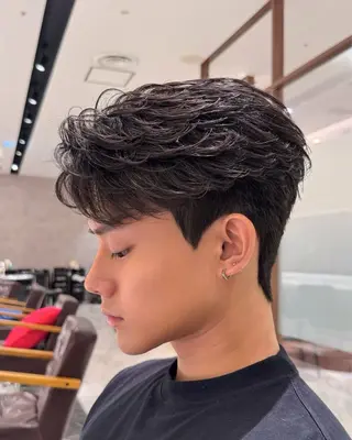 パーマ メンズ 水口 碧斗のヘアスタイル