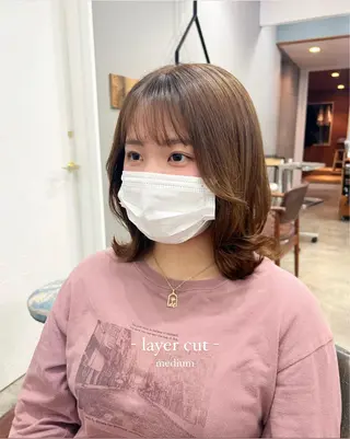 ミディアム natsu/梅田 /透明感/艶髪のヘアスタイル