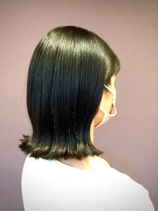 ミディアム パーマ Annon プライベートサロンのヘアスタイル