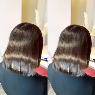 ショート カラー 莉乃/縮毛矯正/髪質 改善/艶カラーのヘアスタイル