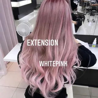 ロング カラー エクステ🩵ブリーチ 韓国ヘア🩵KAEのヘアスタイル