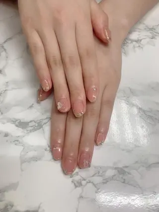 ネイル はな💎ネイル ワンホン、長さ出しのネイルデザイン