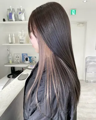 ロング kumon ayu ブリーチ/ハイトーンのヘアスタイル