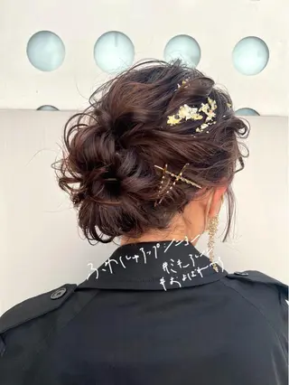 ミディアム ヘアアレンジ GrandStory SHIBUYA所属・卒業式お呼ばれ🕊️ ヘアセット✴︎ミキのヘアスタイル