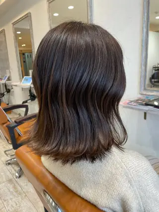 セミロング カラー Agu hair verse所属・小顔/似合わせカット 杉山莉菜のヘアスタイル