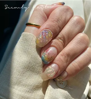 ネイル Seemly 千田町店所属・フラワーパラジェル 🌸シームリーエミのネイルデザイン