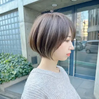 ショート カラー ブリーチなし/暖色/ 透明感/ririkaのヘアスタイル