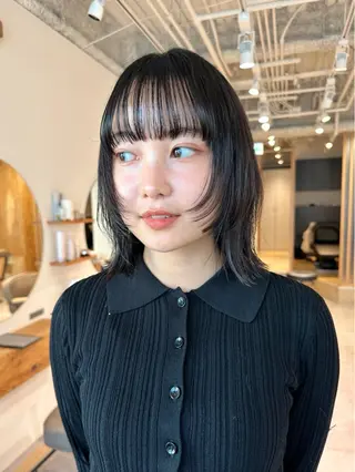 ミディアム sea by luvismけやき通り2号店所属・ボブ/ショート/ 縮毛矯正/岸本恭明のヘアスタイル