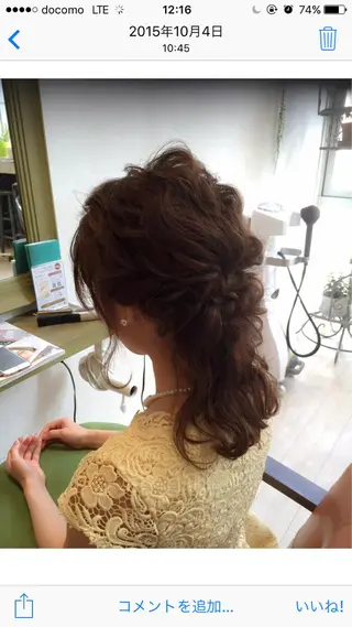 セミロング ヘアアレンジ nakahara madokaのヘアスタイル