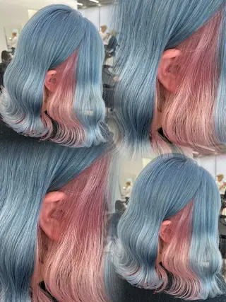 ロング カラー ヘアアレンジ GO TODAY シェアサロン 原宿本店所属・原宿ハイトーンカラー 🌼みるい🌼のヘアスタイル