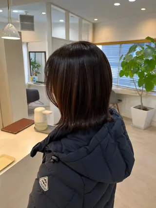 ミディアム 植松 茜のヘアスタイル