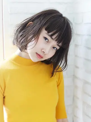 ミディアム カラー THE DAY所属・AKI HASHIMOTOのヘアスタイル