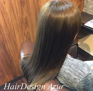 セミロング カラー HairDesign Azurのヘアスタイル