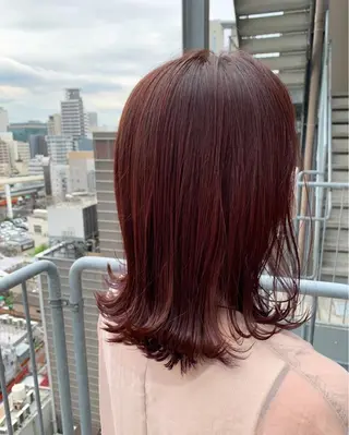 ミディアム カラー ボブ美容師 /馬場 翼のヘアスタイル