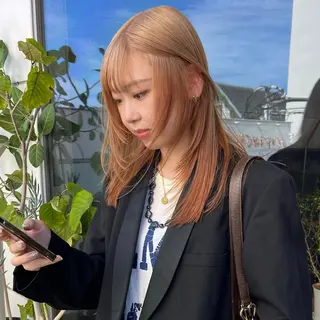 ロング カラー ヘアアレンジ ボブハイトーン🦖 デザインMAMIのヘアスタイル