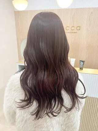 セミロング mina .のヘアスタイル