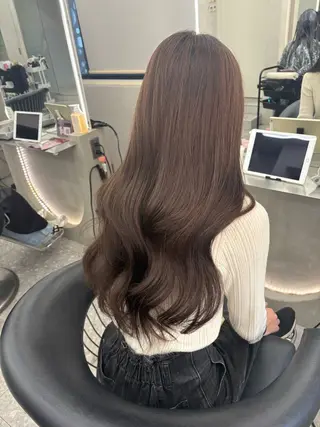 ロング カラー ヘアアレンジ fumika🎀 韓国ヘアのヘアスタイル