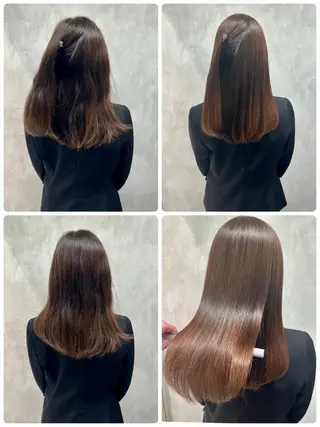 セミロング 満足度⭕️縮毛矯正師 谷口にお任せを👍のヘアスタイル