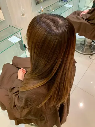 ミディアム 縮毛矯正/似合わせ EARTH岐阜髙橋のヘアスタイル