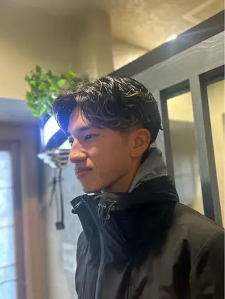 ミディアム パーマ メンズ メンズカット/ 雄大のヘアスタイル