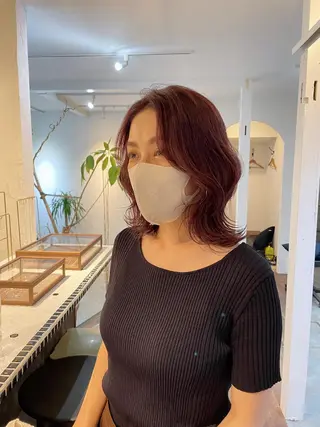 ミディアム カラー 高橋 愛美のヘアスタイル