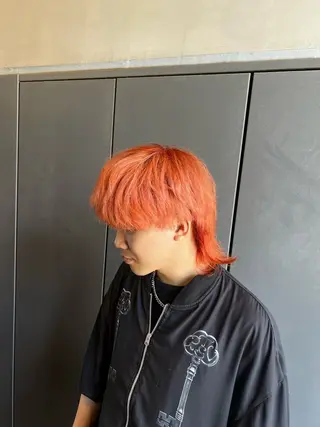 カラー メンズ ダブルカラー寒色系 ボリューム改善ハヤトのヘアスタイル