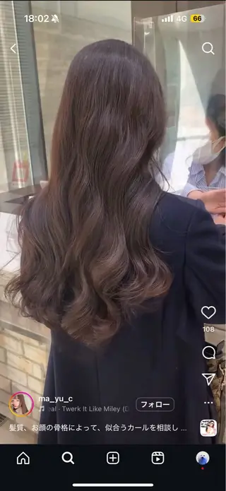 ロング パーマ ZACC ayakaのヘアスタイル