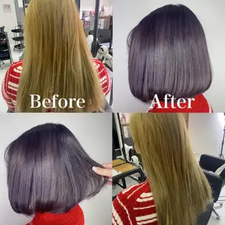 ショート カラー 髪質改善×矯正🫧 韓国ヘアasamiのヘアスタイル