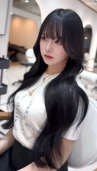 ロング 韓国ヘア🩶侑矢 艶髪透明感/福岡のヘアスタイル