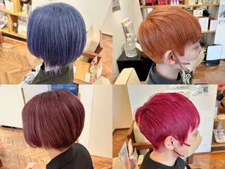 ショート カラー 秋山知穂🌸縮毛矯正 ショートお任せ🌸のヘアスタイル