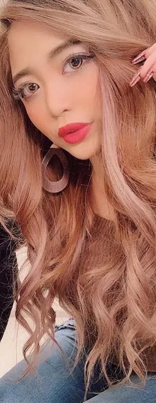 ロング カラー パーマ ヘアアレンジ Device ディバイスのヘアスタイル