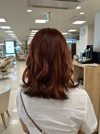 カラー 💜暖色系カラー/ ブリーチカラー💜のヘアスタイル